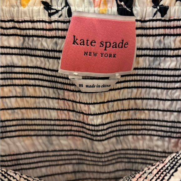 Kate Spade Floral Smocked Puff Sleeve Top - Picture 3 of 3